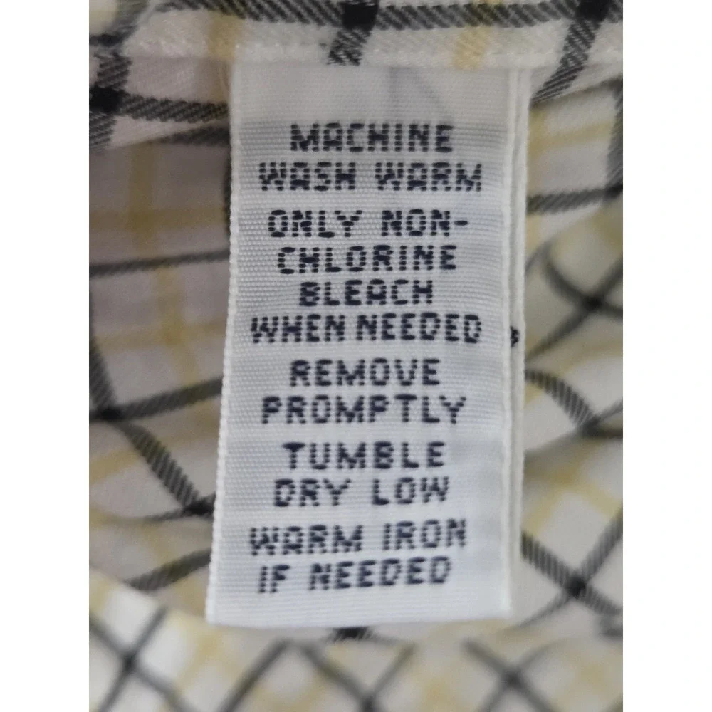 Polo Ralph Lauren Button Up Shirt Mens XL White Yellow Check Long Sleeve EUC